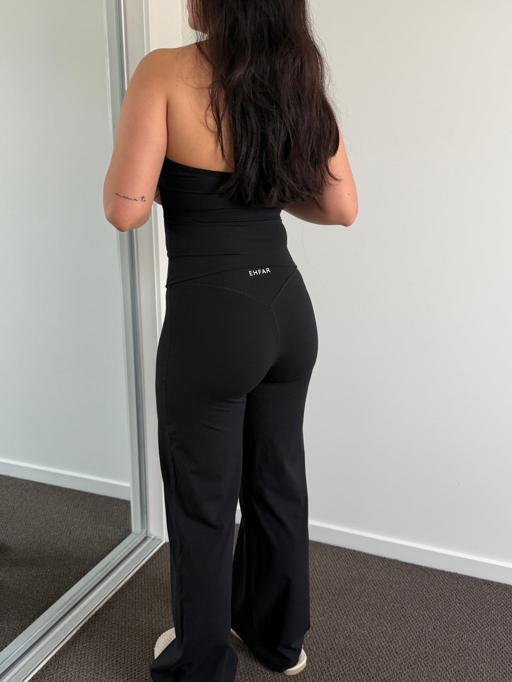 Aura Wide Leg Leggings - Noir