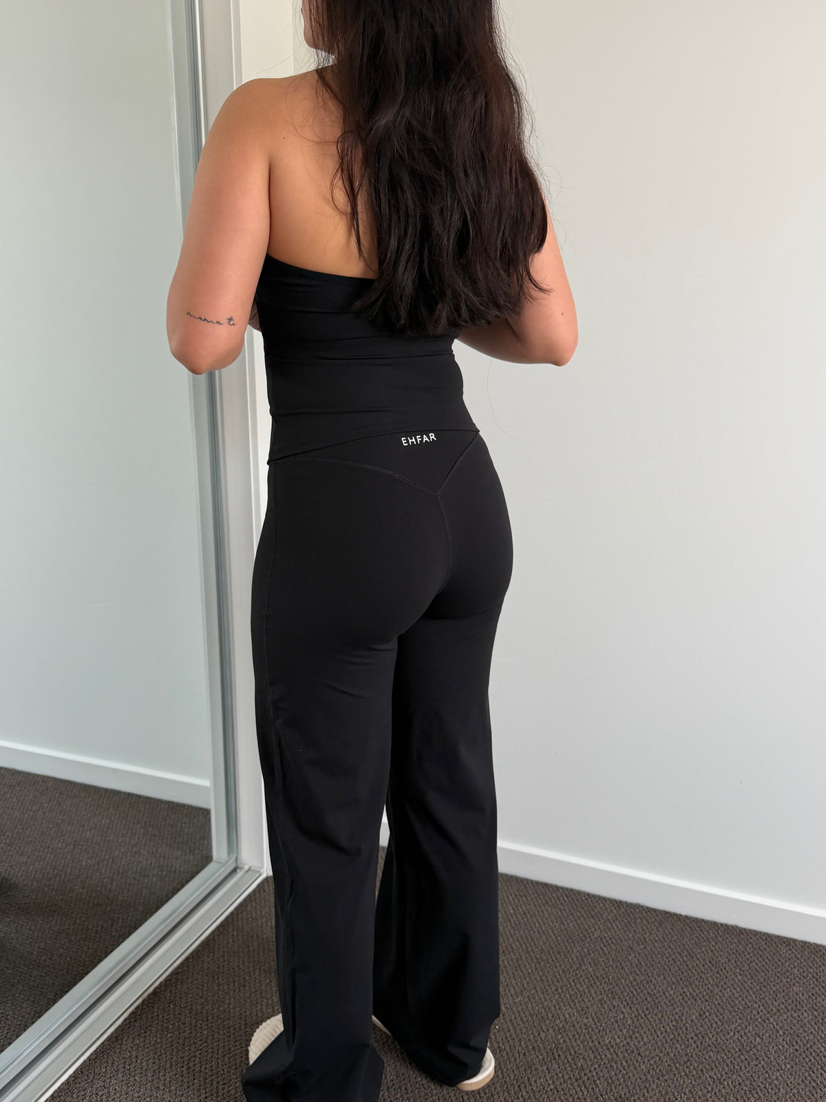 Aura Wide Leg Leggings - Noir