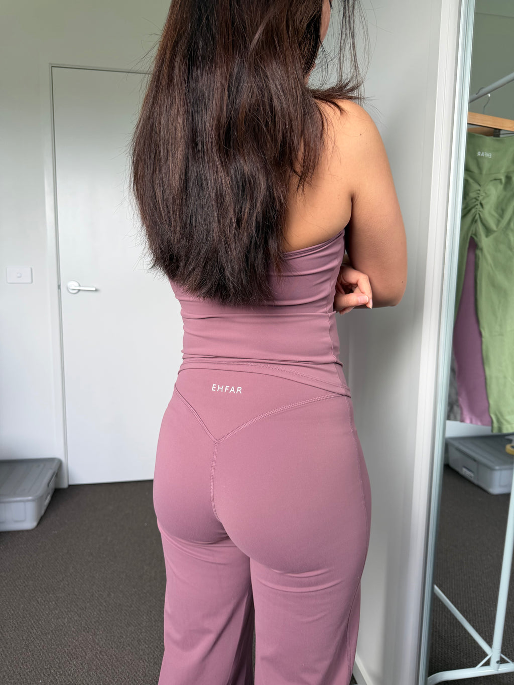 Aura Wide Leg Leggings - Muted Plum