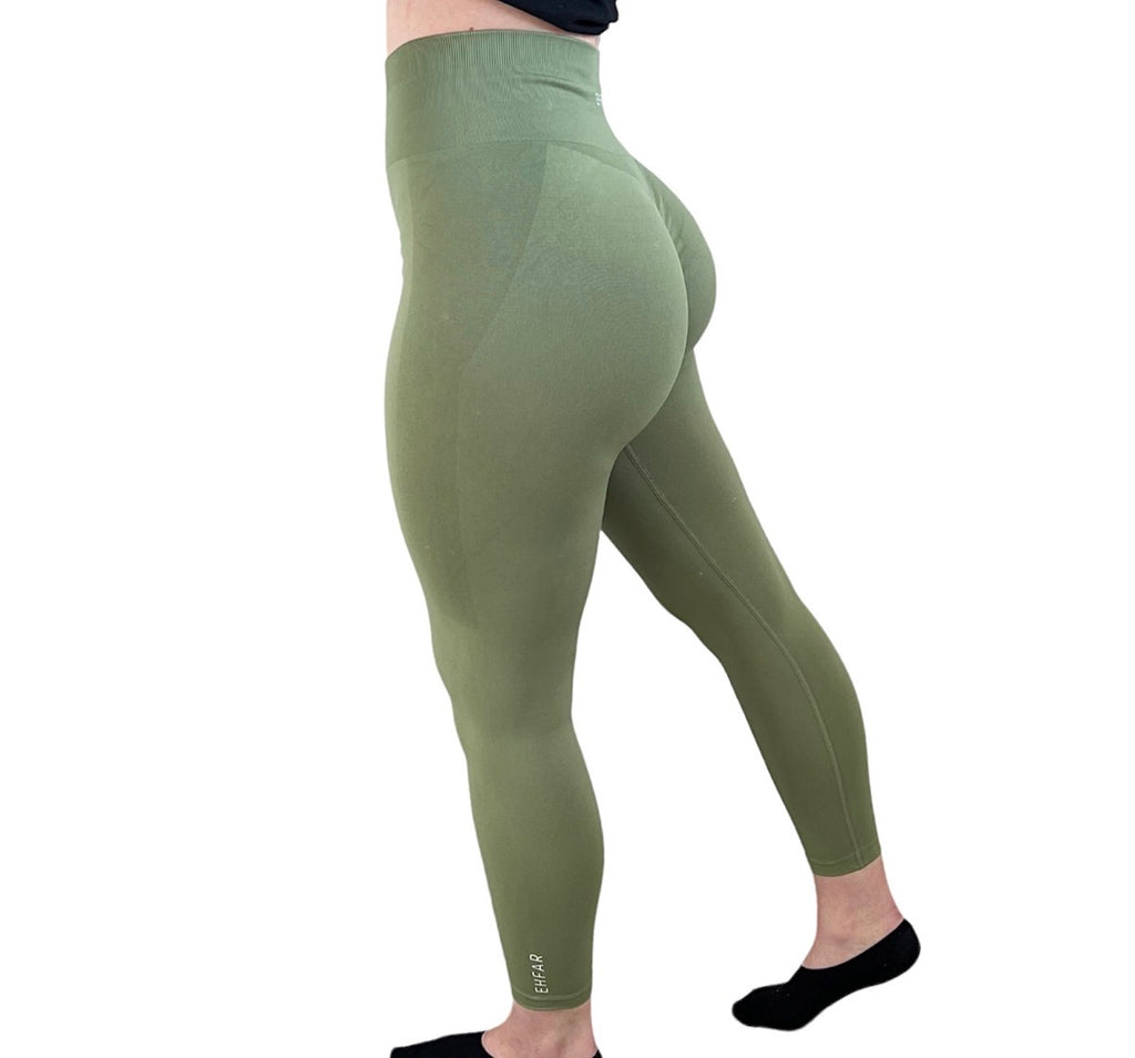 Olive Green Scrunch Leggings