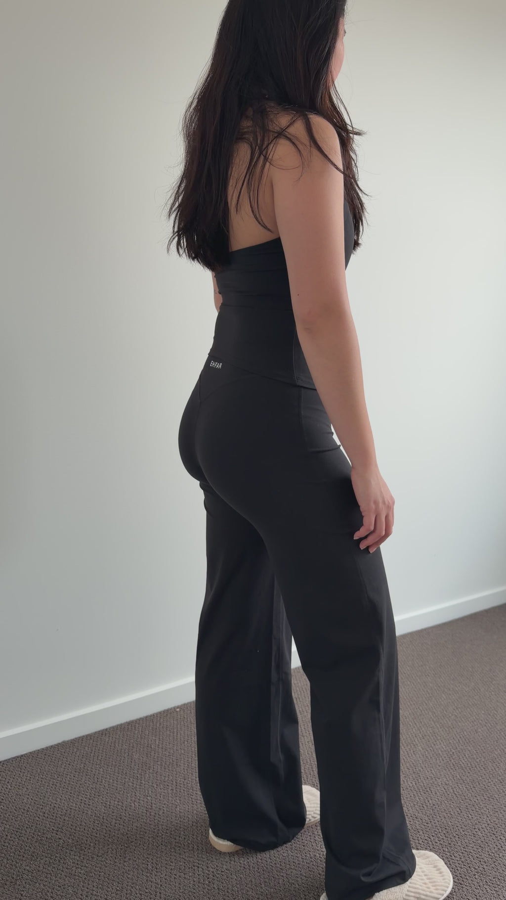 Aura Wide Leg Leggings - Noir